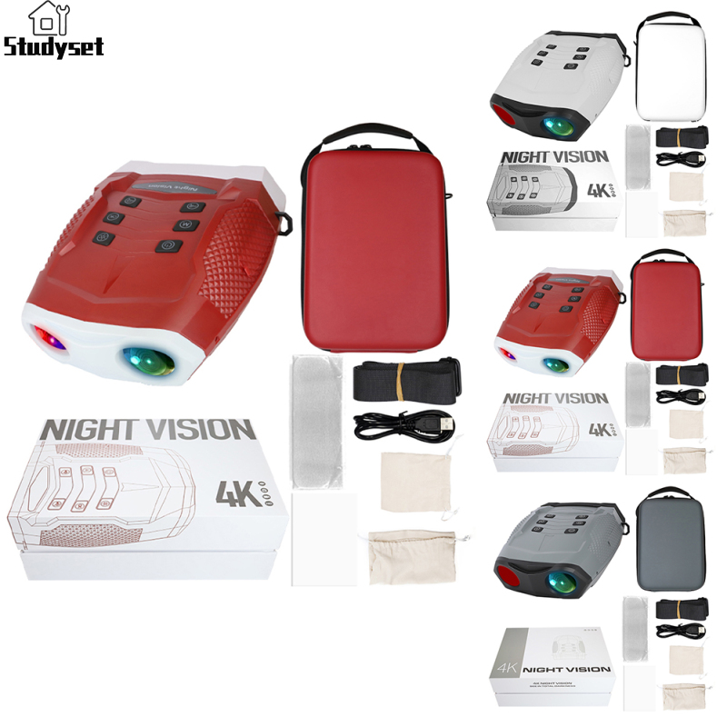 Studyset in stock Night Vision Binoculars Telescope 8X Digital Zoom 3" Large Screen High Sensitivity Night Vision Goggles HD 4K Video 48MP Photos Night Vision Camera For Camping Hiking Fishing ราคา 6,677 บาท*ส่งฟรี