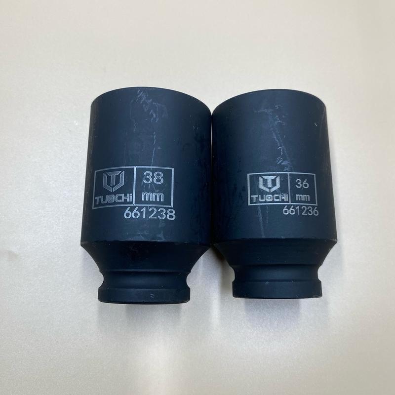 Bộ khẩu 36 và 38 lòng sâu dài 78mm, chân kết nối 1/2 , chuyên mở ốc lồng máy giặt, chất liệu thép đen bền bỉ