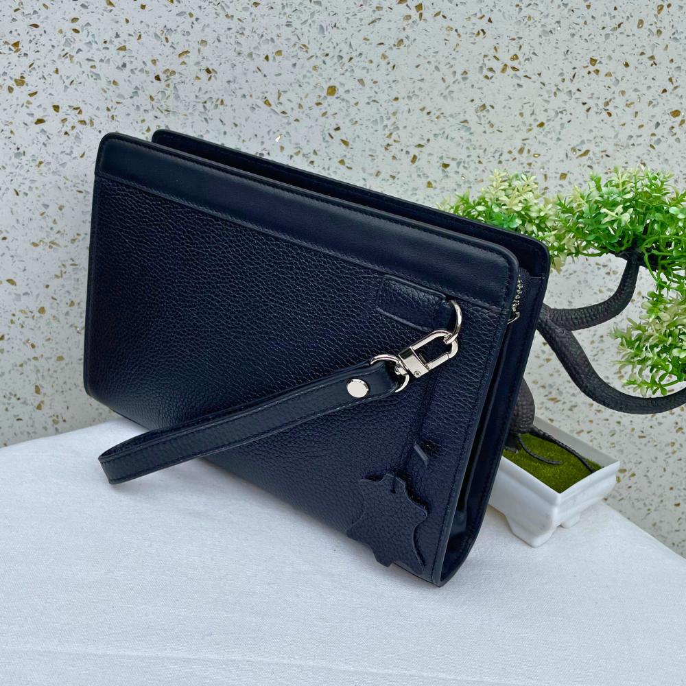 Clutch Cầm Tay Kẹp Nách Khoá Số Bảo Mật Chất Liệu Da Bò ( Có Phân Loại Đeo Chéo )