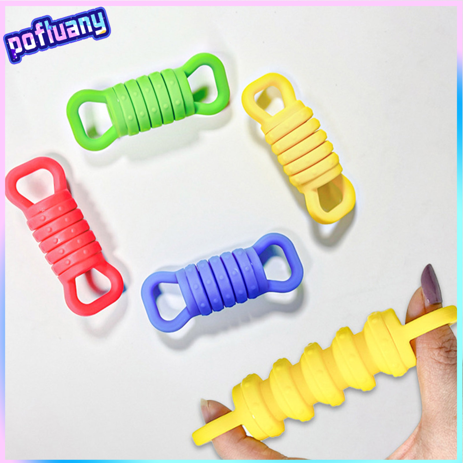 4/8/12Pcs Silicone Stretching Fidget Toy Anxiety Stress Relief Push-pull Sensory Toy Portable Travel Kids Teens Classroom Office Desk Decompression Toy ราคา 193 บาท*ส่งฟรี