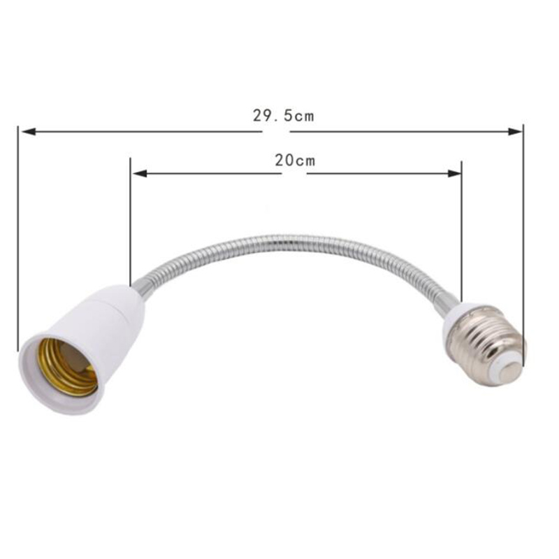 qb101 Flexible E27 to E27 LED Lamp Base Bulb Socket Extender Extension Light Holder Converter