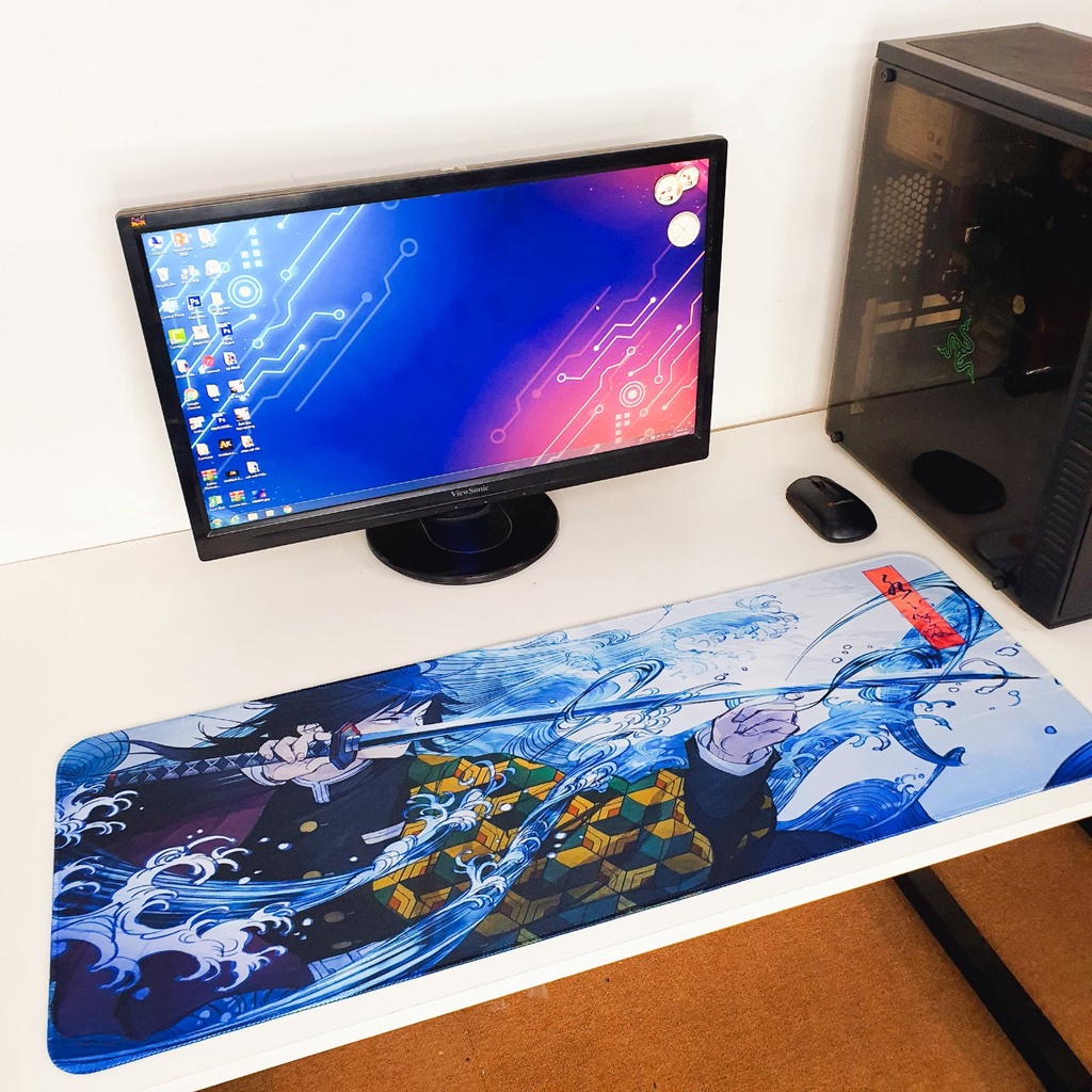 Lót chuột cỡ lớn 80x30cm dày 2mm pad gaming cỡ lớn speed bo viền chắc chắn