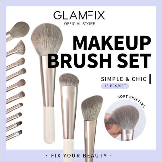 Bộ cọ trang điểm 13 cây chuyên nghiệp GLAMFIX chính hãng dùng bền