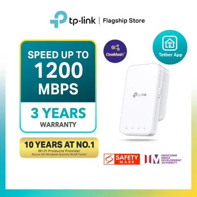TP-LINK RE300 AC1200 Dual Band Wireless WiFi Range Extender/booster (Supports OneMesh , Works with any router)