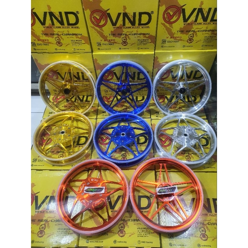 VELG VND VSPEED GEN2 MODEL X1R Motor Yamaha Mio,Soul,Fino 185-215 Ring 14 Harga 2,150,000 rupiah*Gratis Ongkir