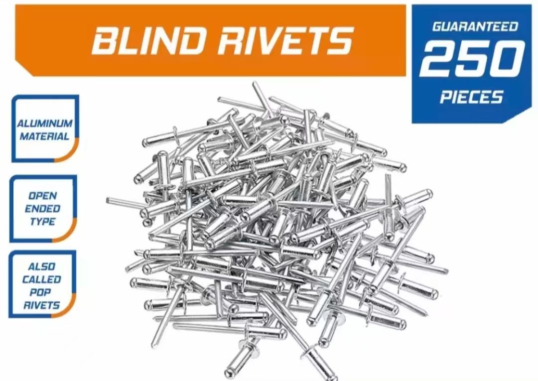 Easy to Pop/No Rust Blind Rivets 100 White Pop Rivets 1/8''  #4  ALL  Alum 