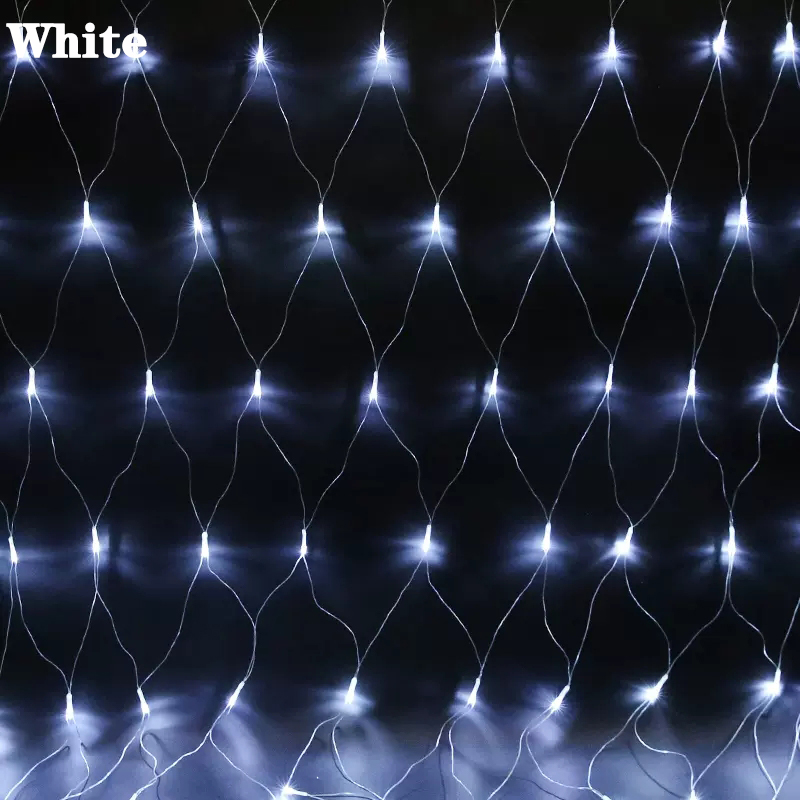 3x2m Christmas Lamp LED Net Mesh Curtain Lights Wedding Party Decoration Outdoor Waterproof Lamp Curtain Lights