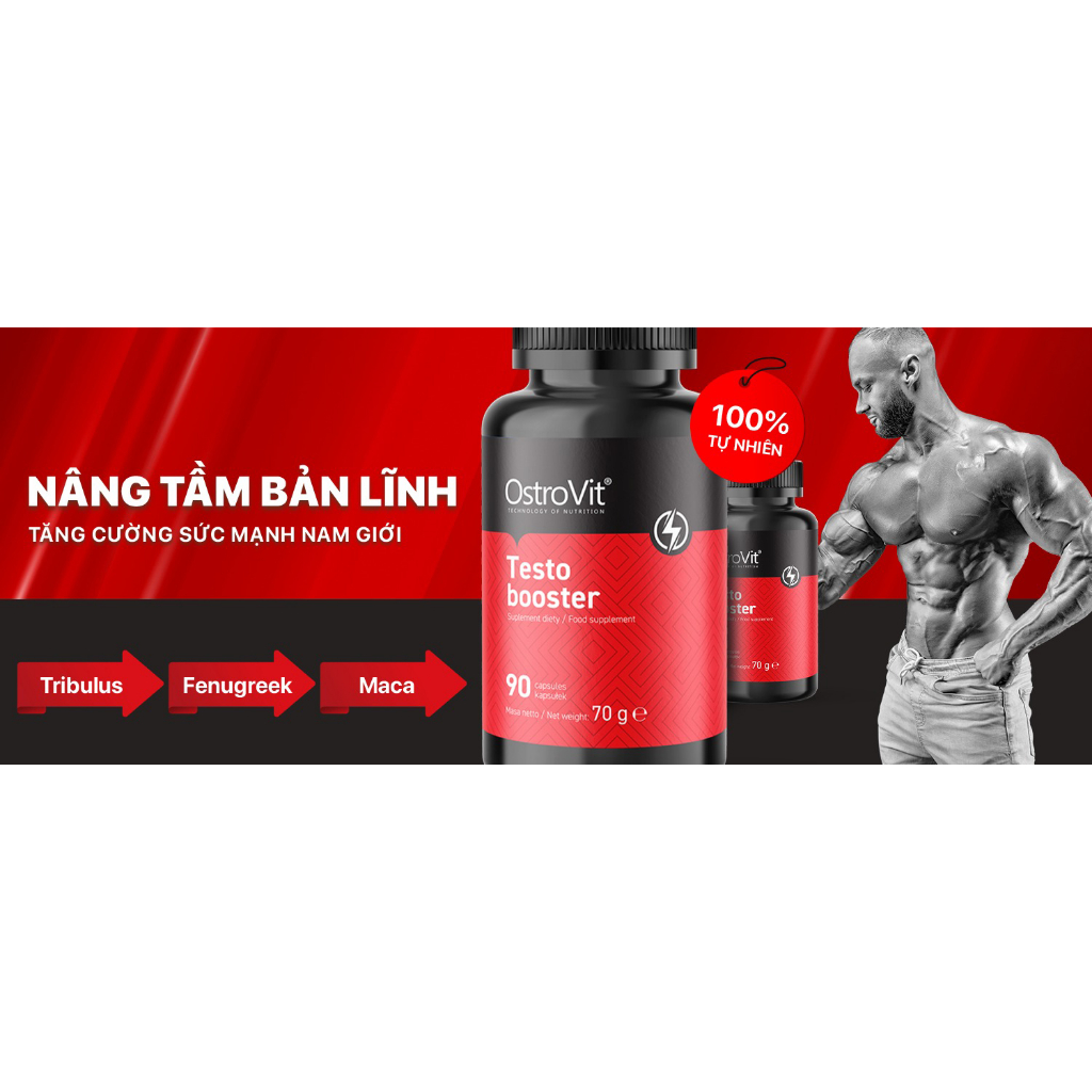 Viên Uống Bổ Sung Testosterone Nam Tinh Chất Tự Nhiên - Ostrovit Testo Booster