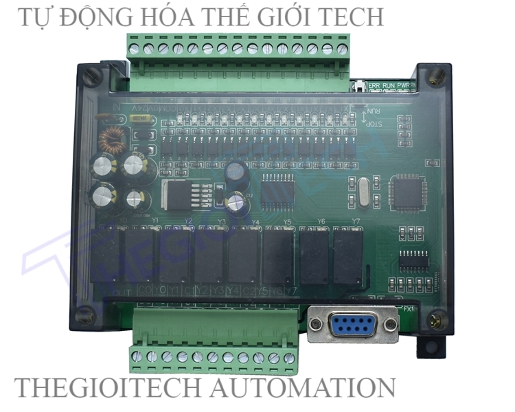 Board Mạch Lập Trình PLC JX FX1N 20MR: 12 Input 8 Output Relay, RS232 9,6kbps, 24VDC, Vỏ Gắn Ray, GX Works2 Mitsubishi - FX1N-20MR Có Vỏ