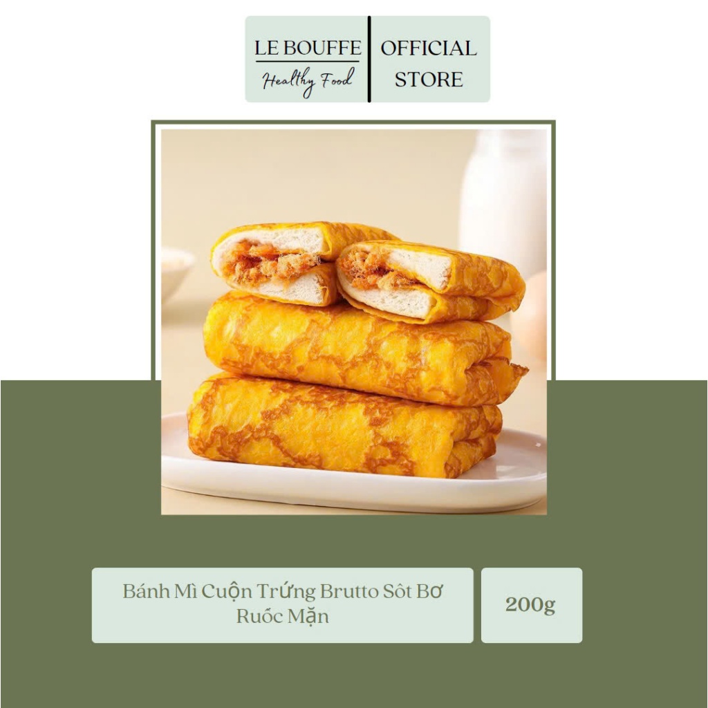 Bánh Mì Cuộn Trứng Brutto Sôt Bơ Ruốc Mặn