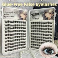 ZHOUMEIWENSP 100/130/200 Clusters 11-13MM Self Adhesive False Eyelashes Black Large Capacity DIY Lashes Extension Vibes No Glue Needed Puppy Series Fake Eyelashes Party