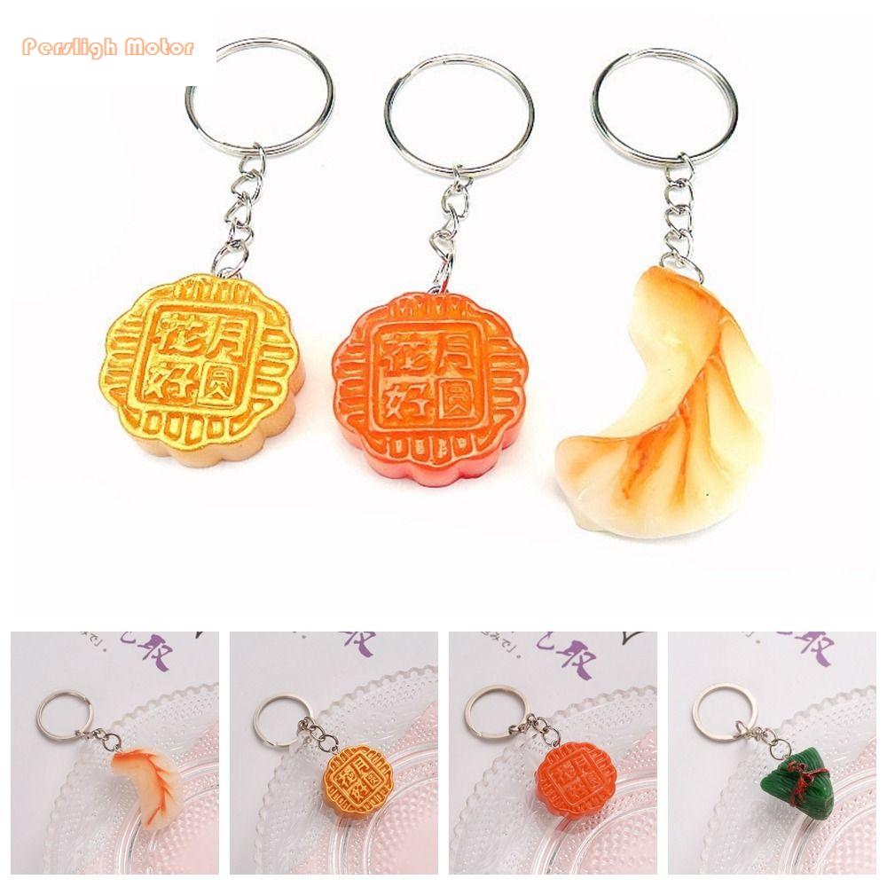 Persligh bánh trung thu móc khóa bánh trung thu bánh trung thu bánh trung thu trung thu zongzi móc khóa túi bánh Trung Thu Nhựa mô phỏng thời trang bánh trung thu Móc chìa khóa nhựa món quà nhỏ sự kiện