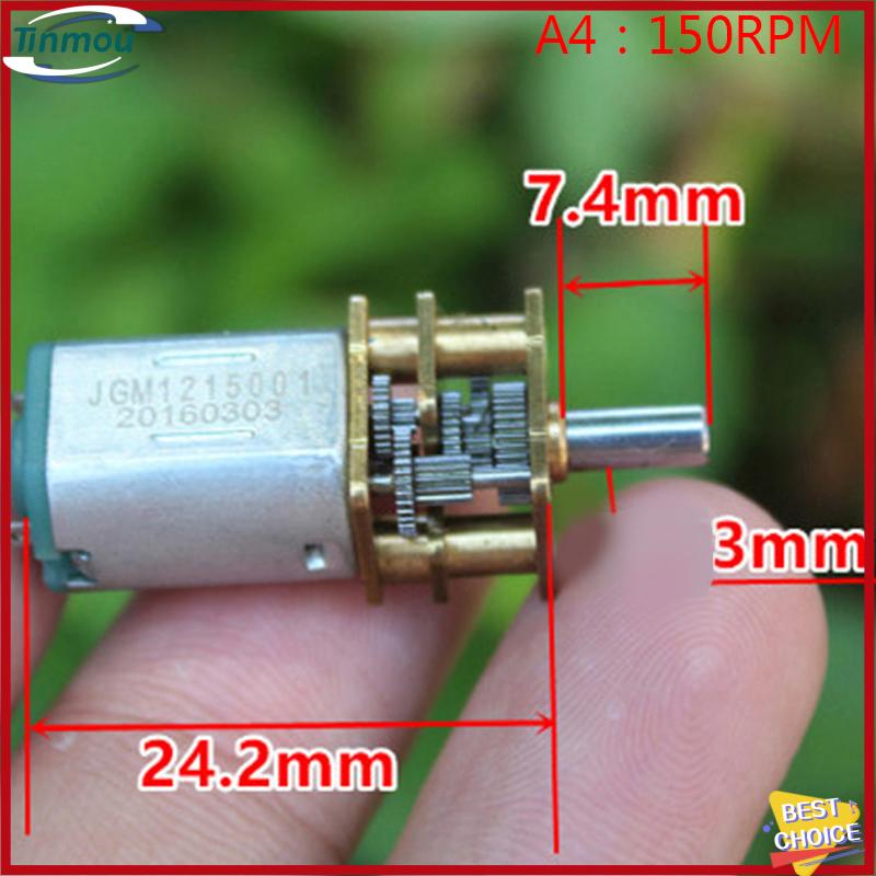 【Tinmou】🌟🌟【Hot Sale】🎈 Micro N20 Bánh Động Cơ Tốc Độ Chậm Kim Loại Hộp Số Giảm Tốc Động Cơ Điện Tự Làm Đồ Chơi - 6