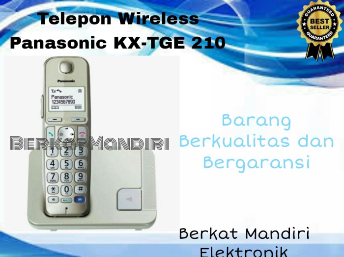 PANASONIC WHIRLESS PHONE KX-TGE210 SILVER ECO PLUS CLEAR SOUND Harga  1,079,000 Ringgit*Penghantaran Percuma