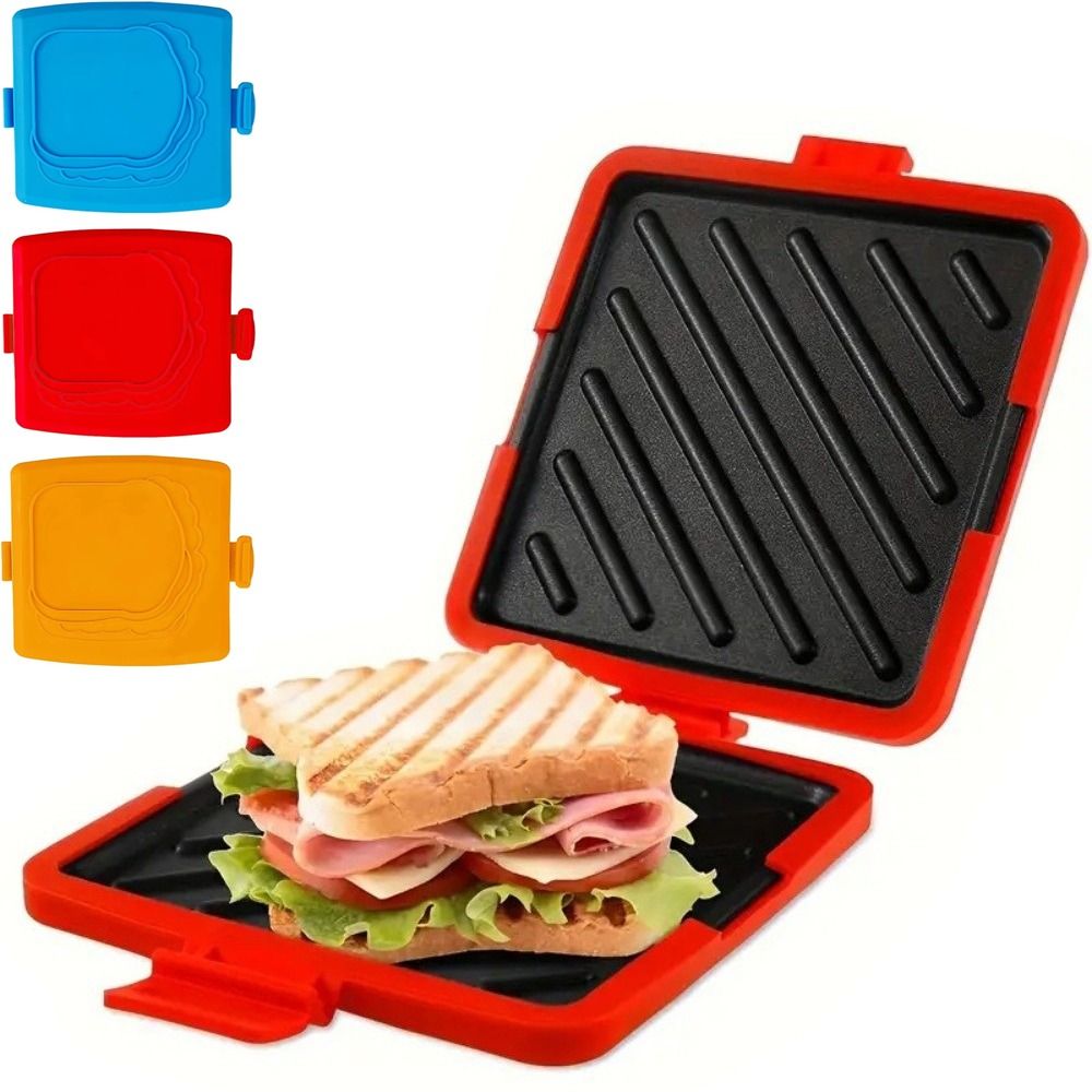TI9P Silicon Máy làm bánh mì sandwich bằng lò vi sóng Nấu ăn nhanh Làm  nhanh Chảo nướng bánh sandwich Đa chức năng Máy làm bánh mì nướng Sử dụng lò vi sóng trong bếp