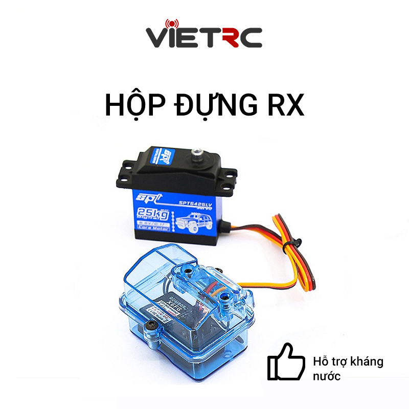 Hộp chống nước Rx đựng mạch thu / receiver 38x55x35mm cho tàu, xe điều khiển từ xa