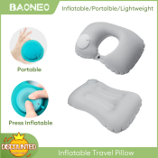 BAONEO Inflatable U-Shaped Travel Pillow - Portable Neck Support