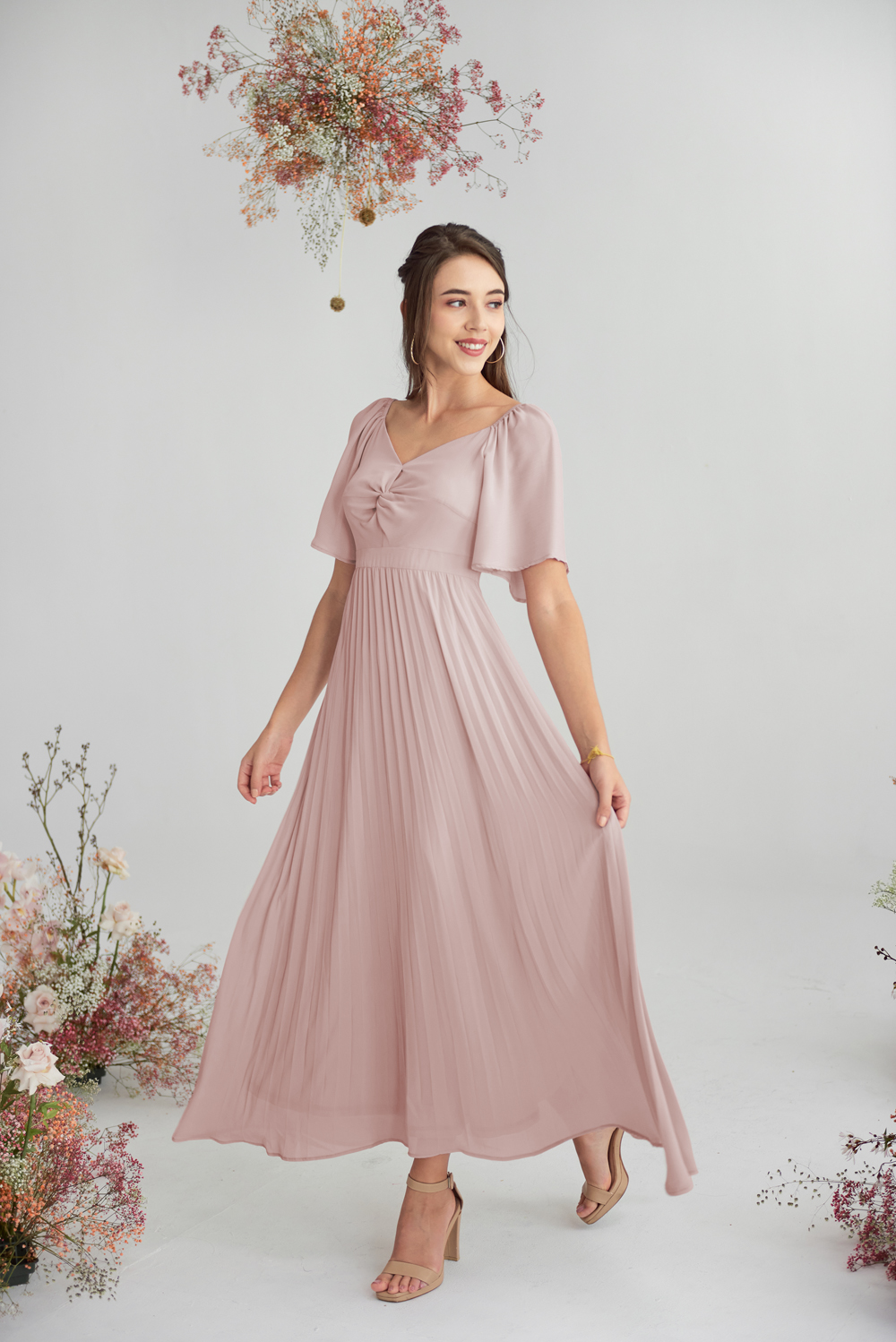 dusty pink dress singapore Occasion Dresses