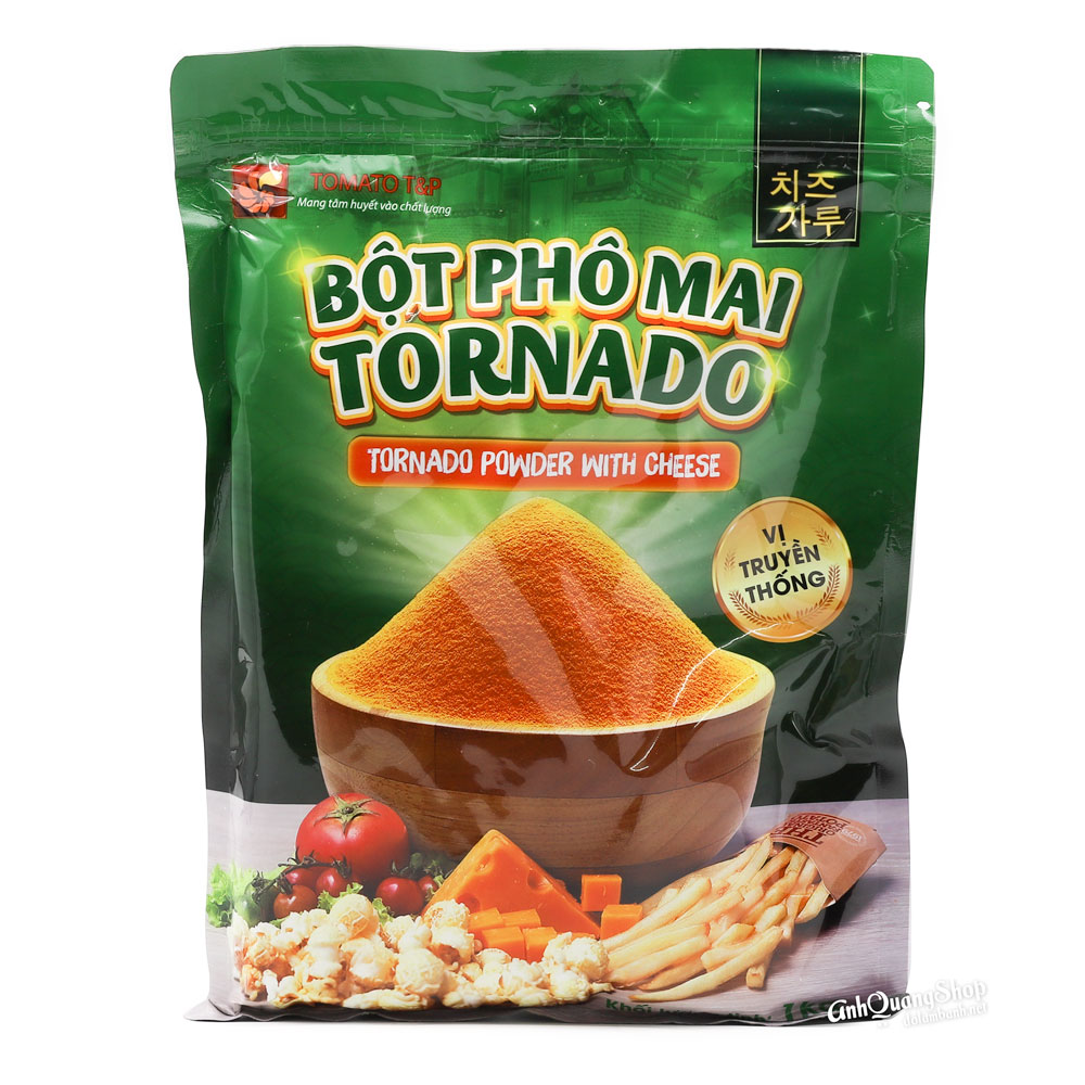 Gói 100g TRUYỀN THỐNG BỘT PHÔ MAI LẮC Tornado VN TOMATO T&P Chesse taste