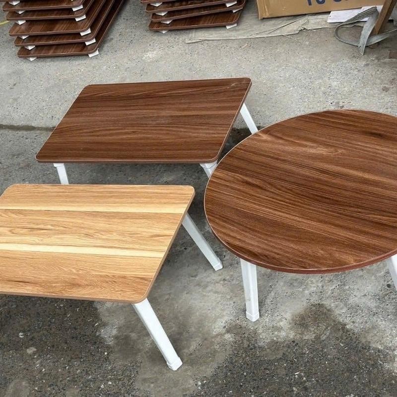 Bàn Sofa Mặt Gỗ Chân Nhựa Gấp Gọn 4 Chân Chắc Chắn