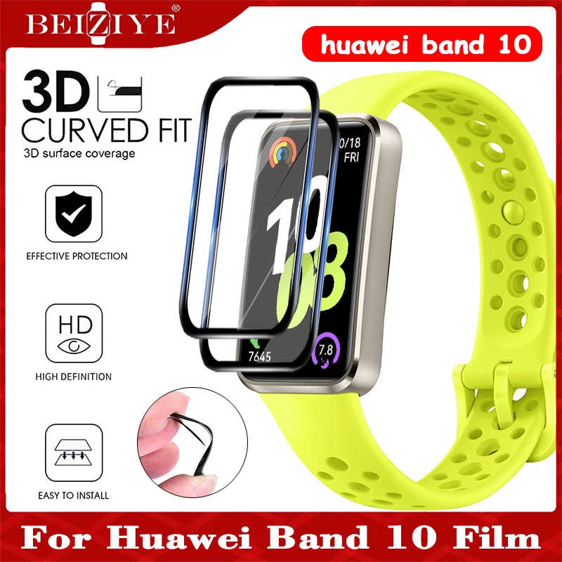 3D Curved Full Edge For Huawei Band 10 ฟิล์มกันรอย แบบโค้ง 3 มิติ ฟิล์มติดนาฬิกา huawei band 10 Smartwatch Screen Protector band10 ฟิล์ม Protective Film Cover ราคา 66 บาท*ส่งฟรี