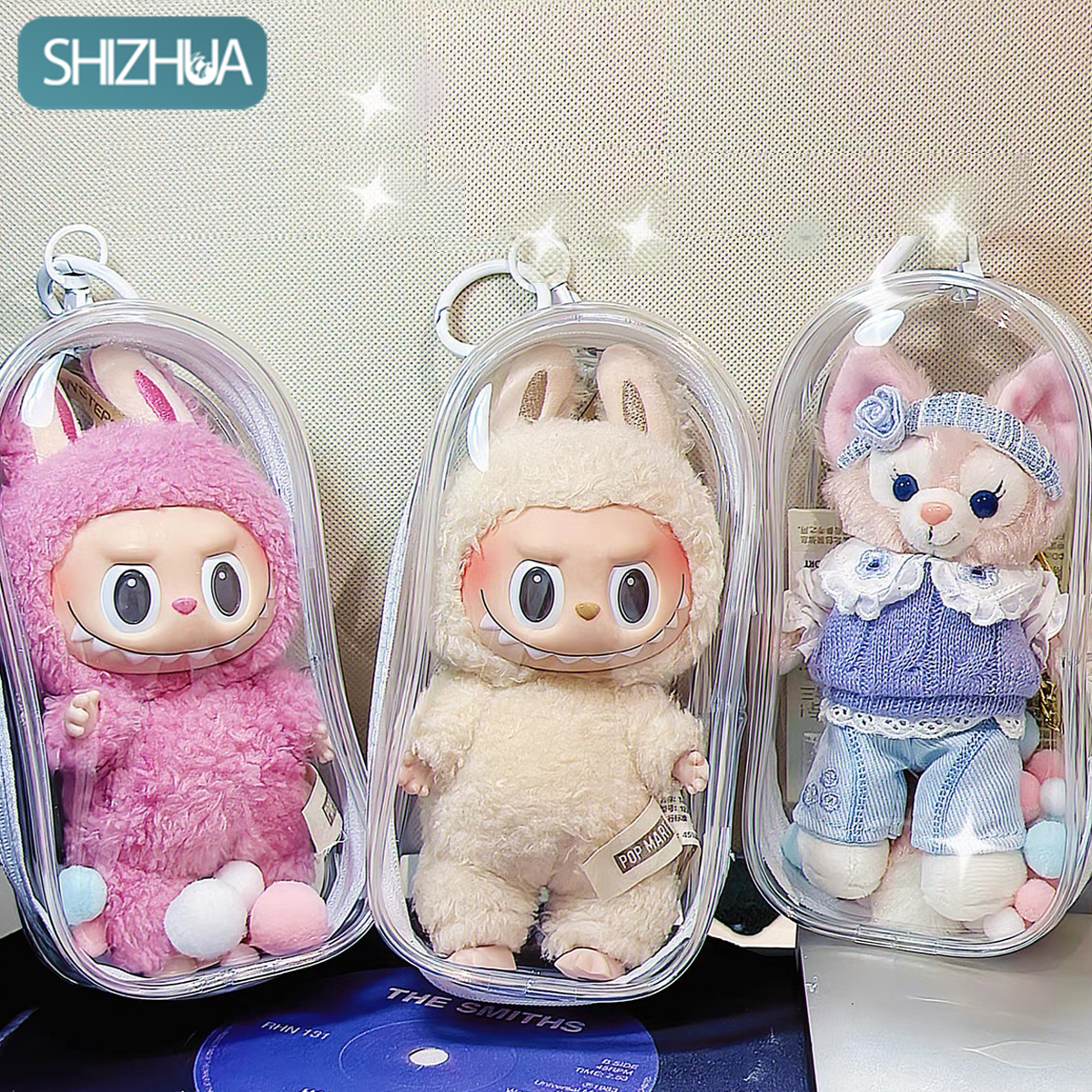 กระเป๋าตุ๊กตาไวนิล กระเป๋าอุปกรณ์เสริม ตุ๊กตา การ์ตูนน่ารัก ถุงเก็บฝุ่นโปร่งใส + ไม่มีตุ๊กตา ราคา 49 บาท*ส่งฟรี