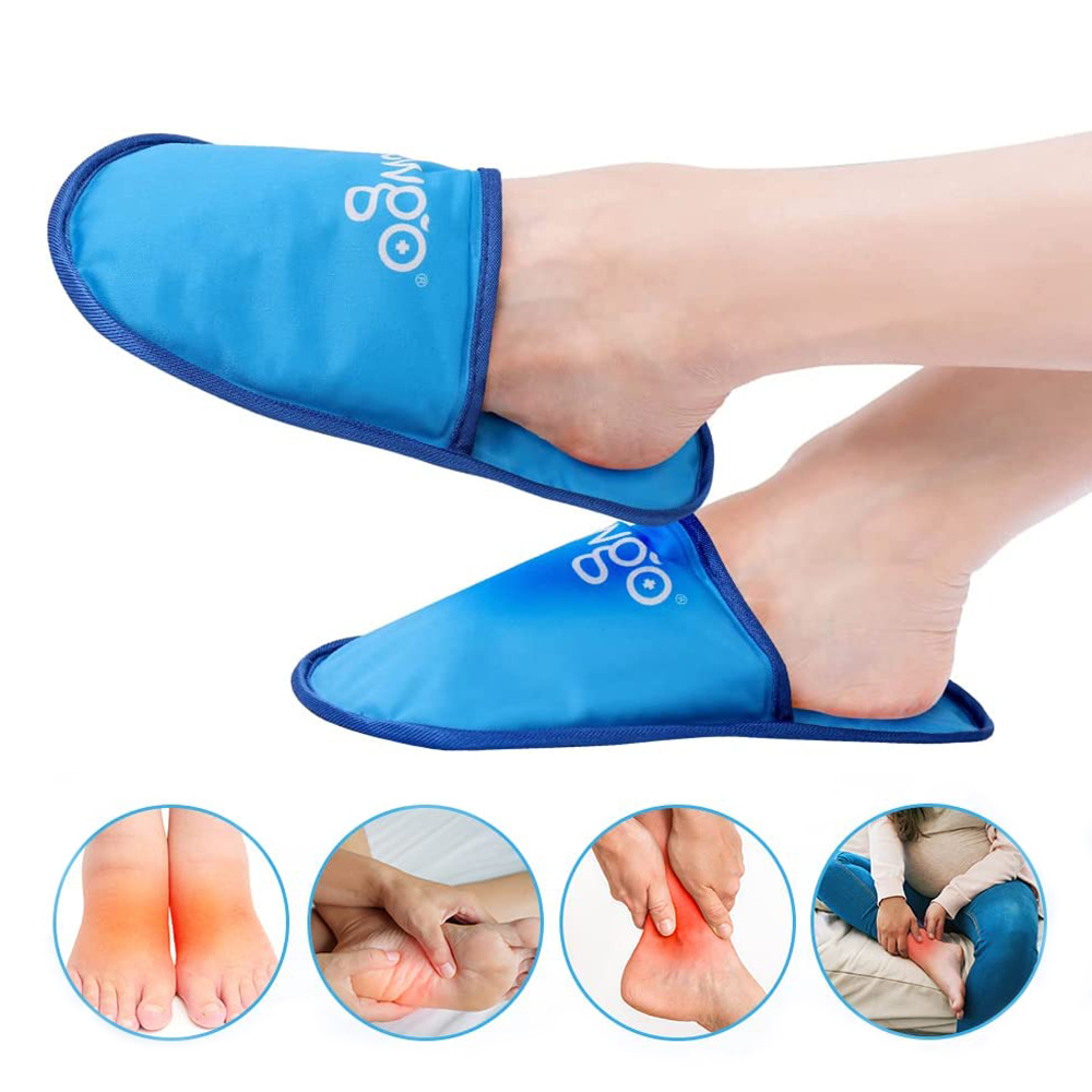 【Supports】 newgo gel ice pack slippers for foot injury hot cold therapy foot pack ice packs slicers for pain relief sciatica skolen feet