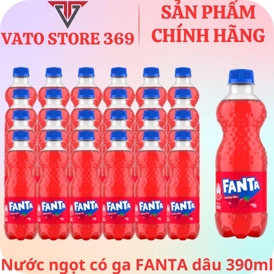 Nước ngọt có ga FANTA dâu chai 390ml