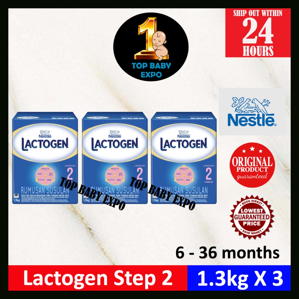 【hot sale】Nestle Lactogen Step 2 (1.3kg X 3) Exp: 12/2026 (Newest Stock)