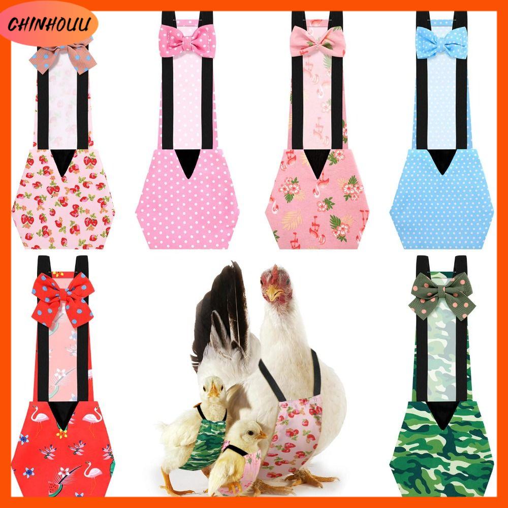 CHINHOUU Có thể điều chỉnh Tã cho gia cầm Có thể tái sử dụng Cà vạt nơ Đồ dùng cho vịt Thoải mái Phụ kiện vịt Chăm sóc gia cầm