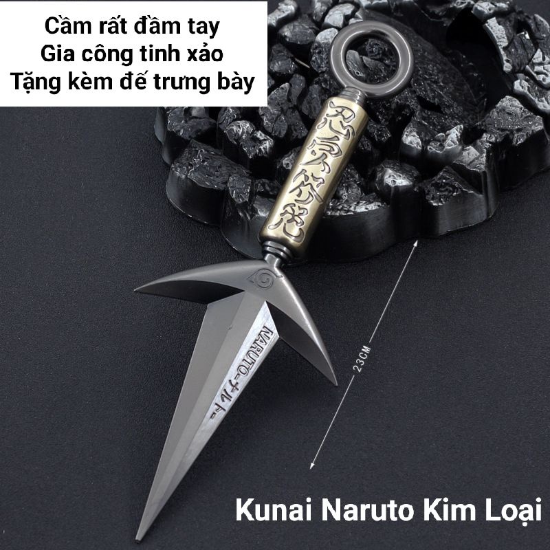 Mô hình kunai naruto bằng thép không gỉ cực kỳ đẹp mắt - tặng kèm giá đỡ