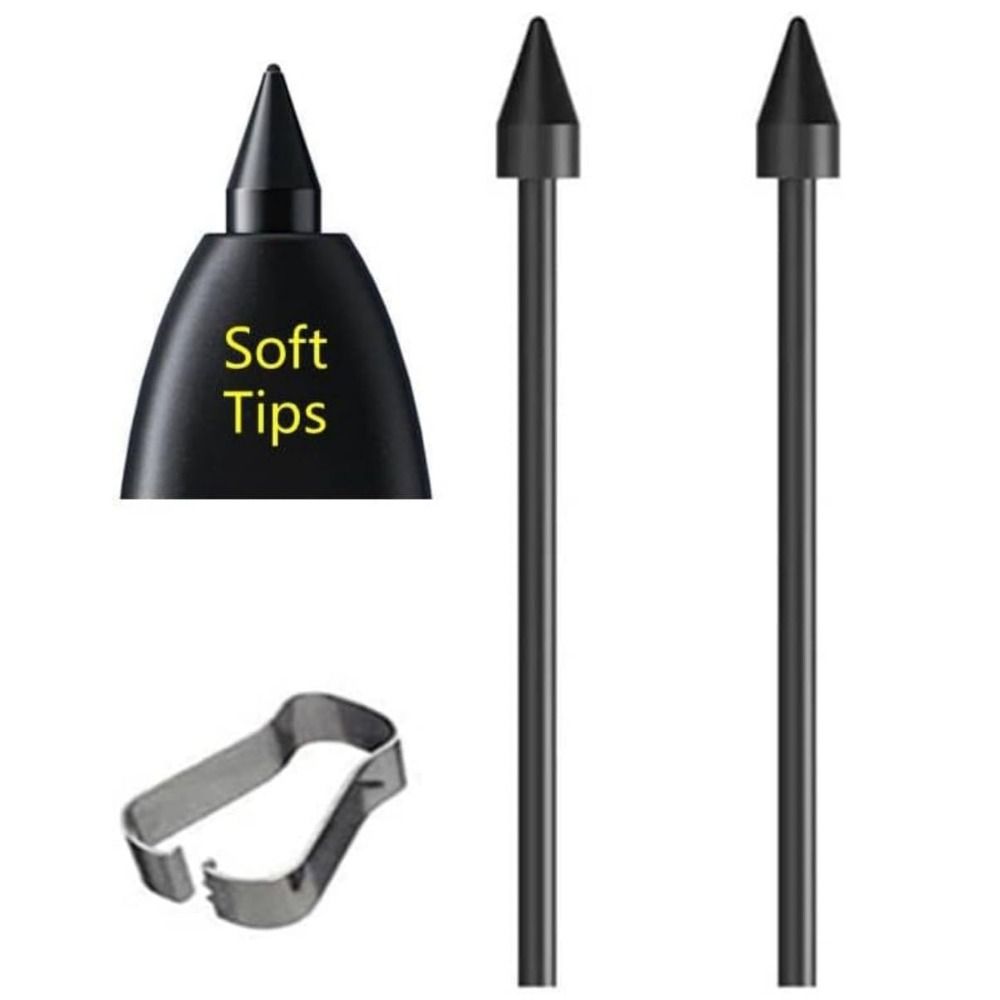 JUUEXUA Với nhíp Bút chì bút Stylus Im lặng Mềm Thay thế đầu bút Chất lượng cao Mịn Phụ kiện bút S Cho Samsung Galaxy Tab S22 S23 S9 S8 S7 S6 note10/20 Ultra Máy tính bảng