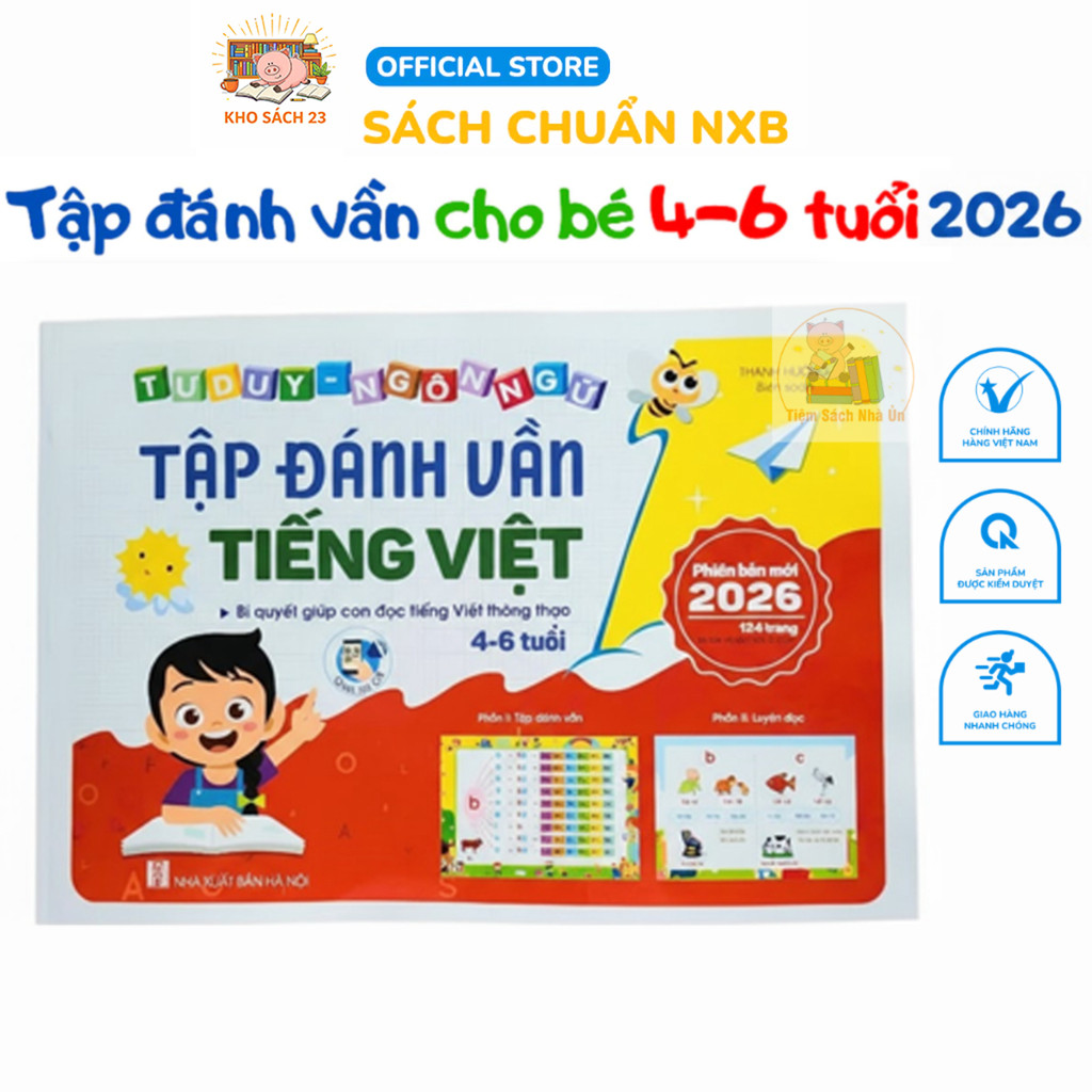 Sách - Tập Đánh Vần Tiếng Việt Phiên Bản Mới 2026 Kèm File Đọc Quét Mã QR