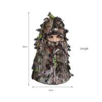 New Ghillie Suit Ghillie Camouflage Leafy Hat 3D Full Face Mask Headwear Turkey Camo Hunter Hunting Accessories