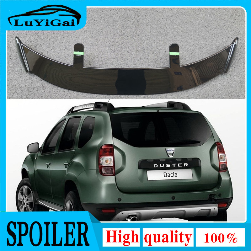 【Get the Perfect Fit】 Use For 2011-2014 Dacia Duster Spoiler Abs Plastic Carbon Fiber Look Hatchback Suv Roof Rear Wing Body Kit Accessories