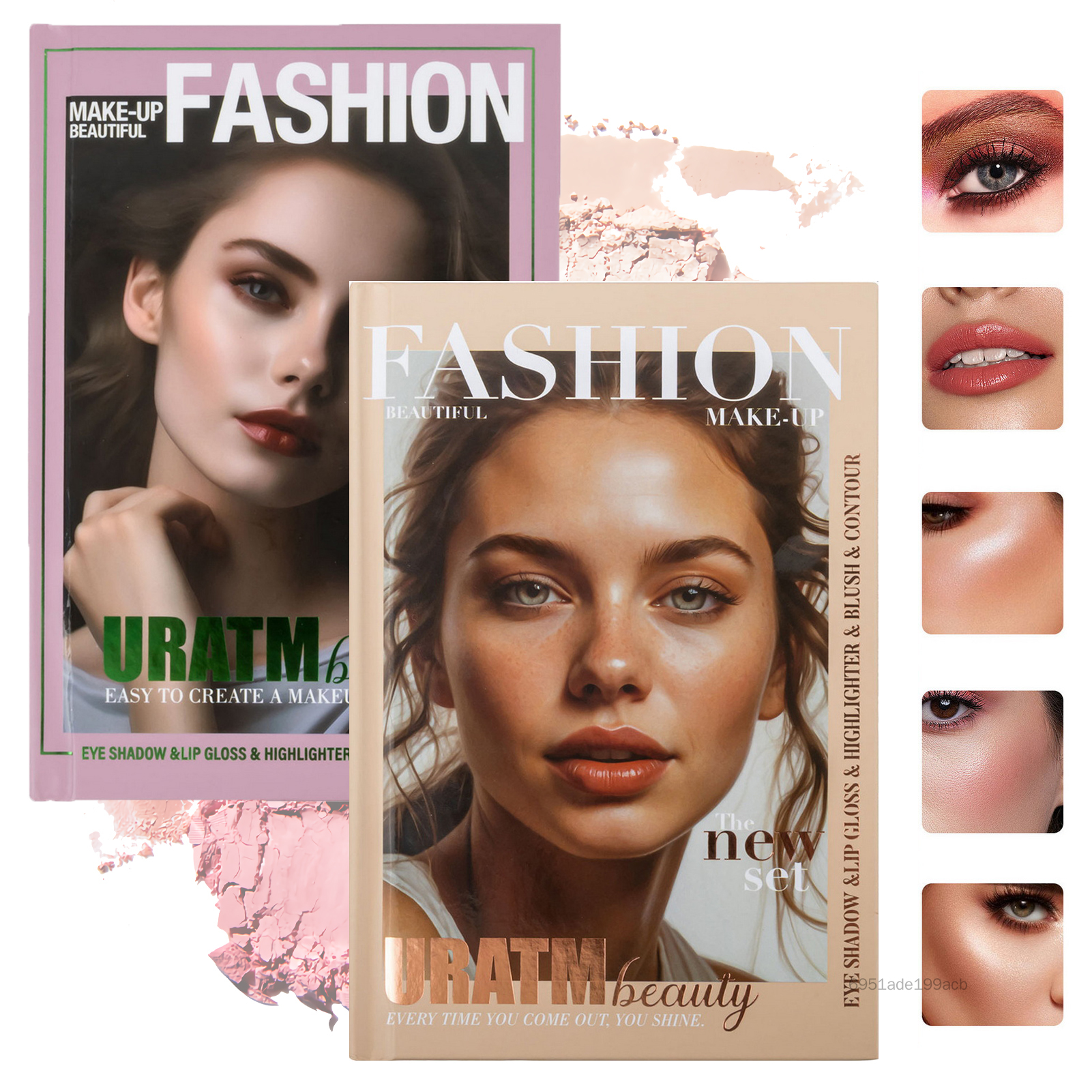 Bảng Phấn Trang Điểm 5 Lớp-Phong Cách Sách Dạ Quang Contour Blush Powder Bộ Làm Đẹp An Toàn Cho Mọi Loại Da Và Tông Màu AJ-VN