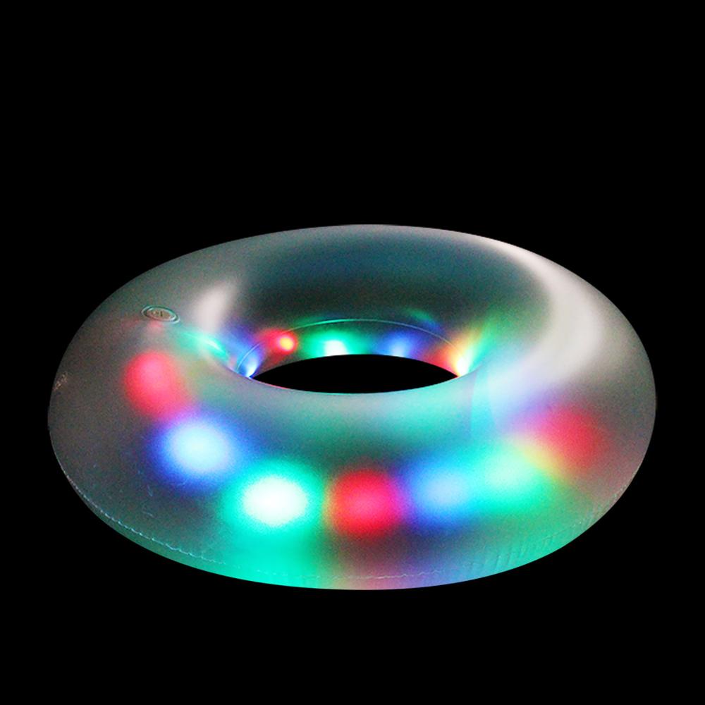 LED Inflatable Pool Float - Glow in The Dark Luminous Pool PVC Toys in