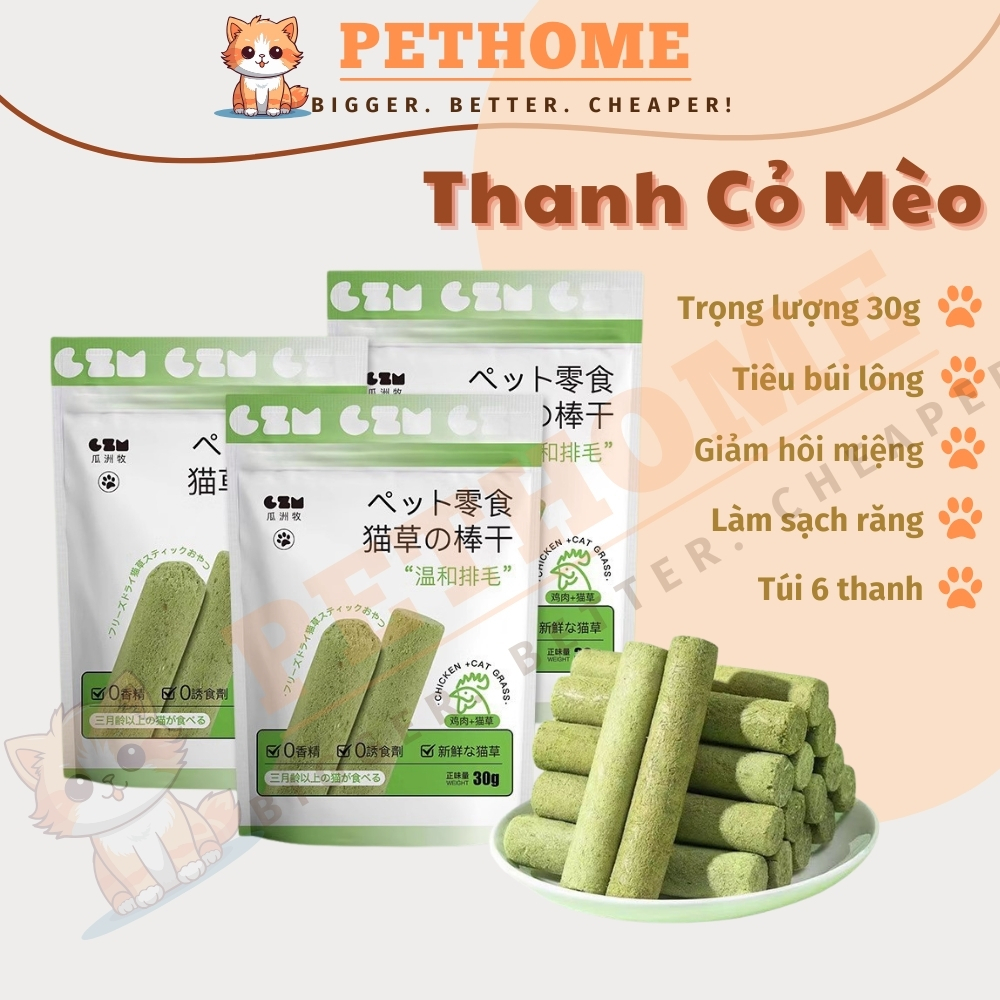  Thanh Cỏ Mèo Mix Thịt Gà Gói 6 Thanh Giúp Tiêu Búi Lông Sạch Răng Thơm Miệng Tốt Cho Hệ Tiêu Hoá 