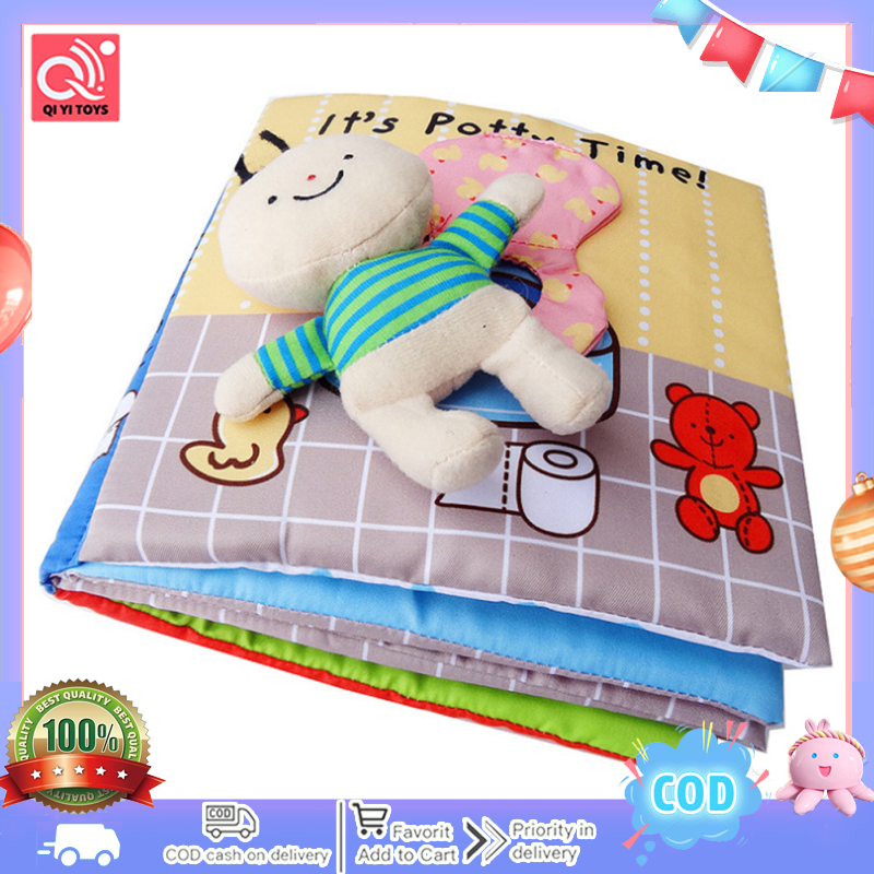 0-36 Months Baby Cloth Book Tear Resistant Soft Fabric Sound Paper Infant