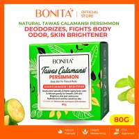 BONITA Tawas Calamansi Persimmon Odor Eliminator + Whitening Soap 80g Natural Deodorant Bar Face & Body Pampaputi ng Kili-kili Singit with Niacinamide Brightening & Body Odor Solution Deodorize Antibacterial Daily Sensitive Cleanser Cleansing Skin Repair