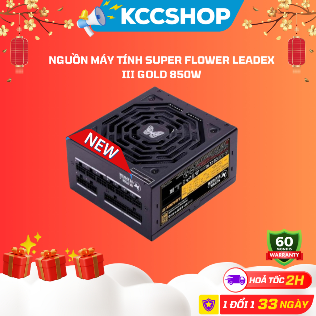 Nguồn máy tính Super Flower Leadex III Gold 850W  SF-850F14HG