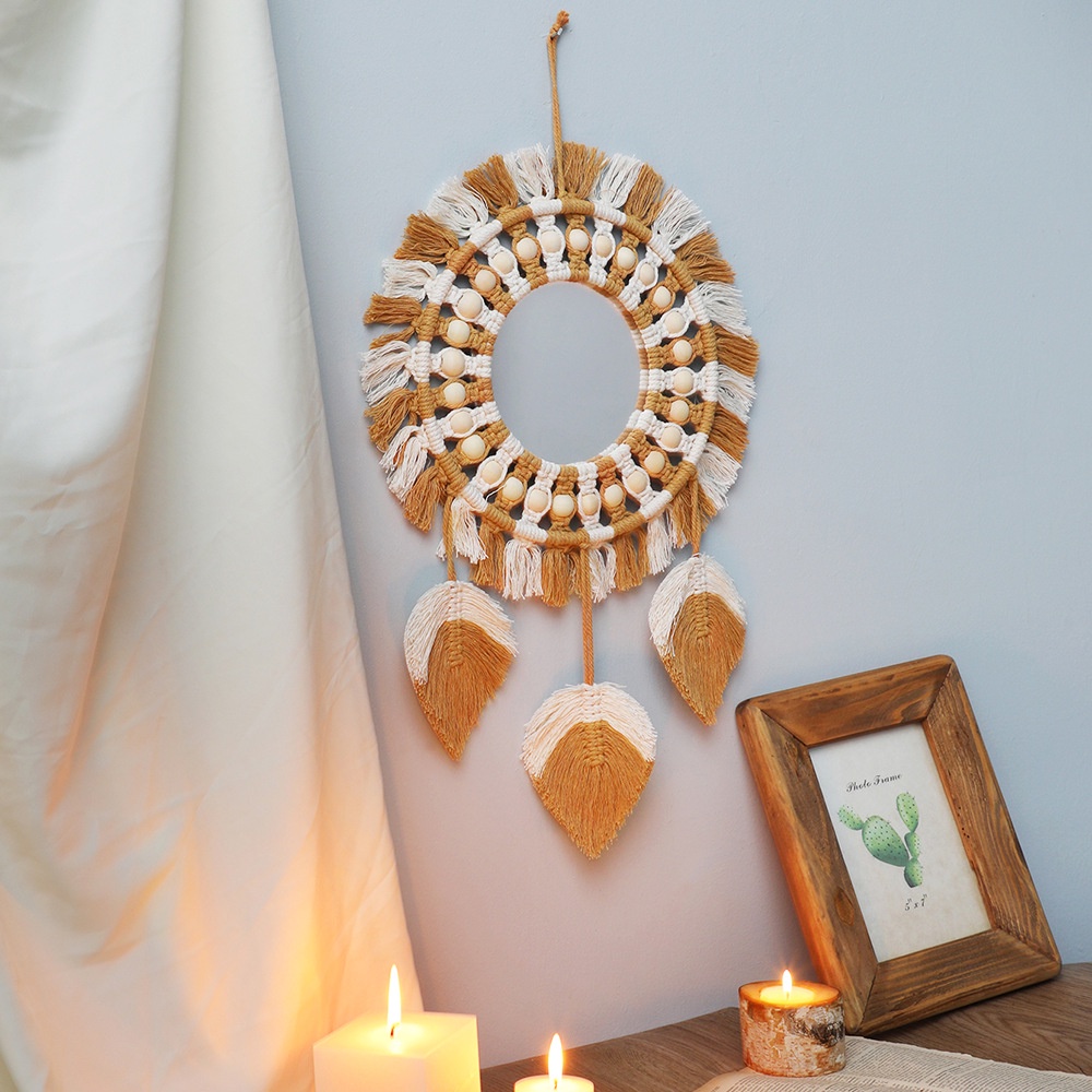 Đồ trang trí treo thủ công móc treo tường phong cách boho trang trí tường thẩm mỹ cuộc sống hiện đại mặt dây chuyền trang trí phòng ngủ