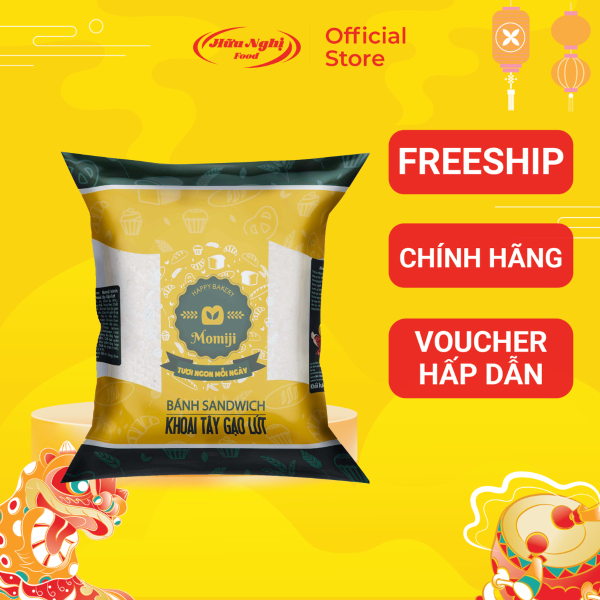 (QUÀ TẶNG) Momiji Sandwich Khoai Tây Gạo Lứt 120g