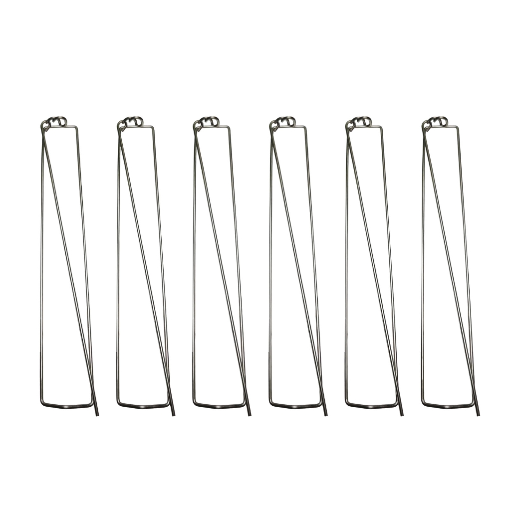 Pack of 6 Easy to Use BBQ Skewers Delicate Wing Rail Stable Steel Stick BBQ Skewers for Outdoor Grilling