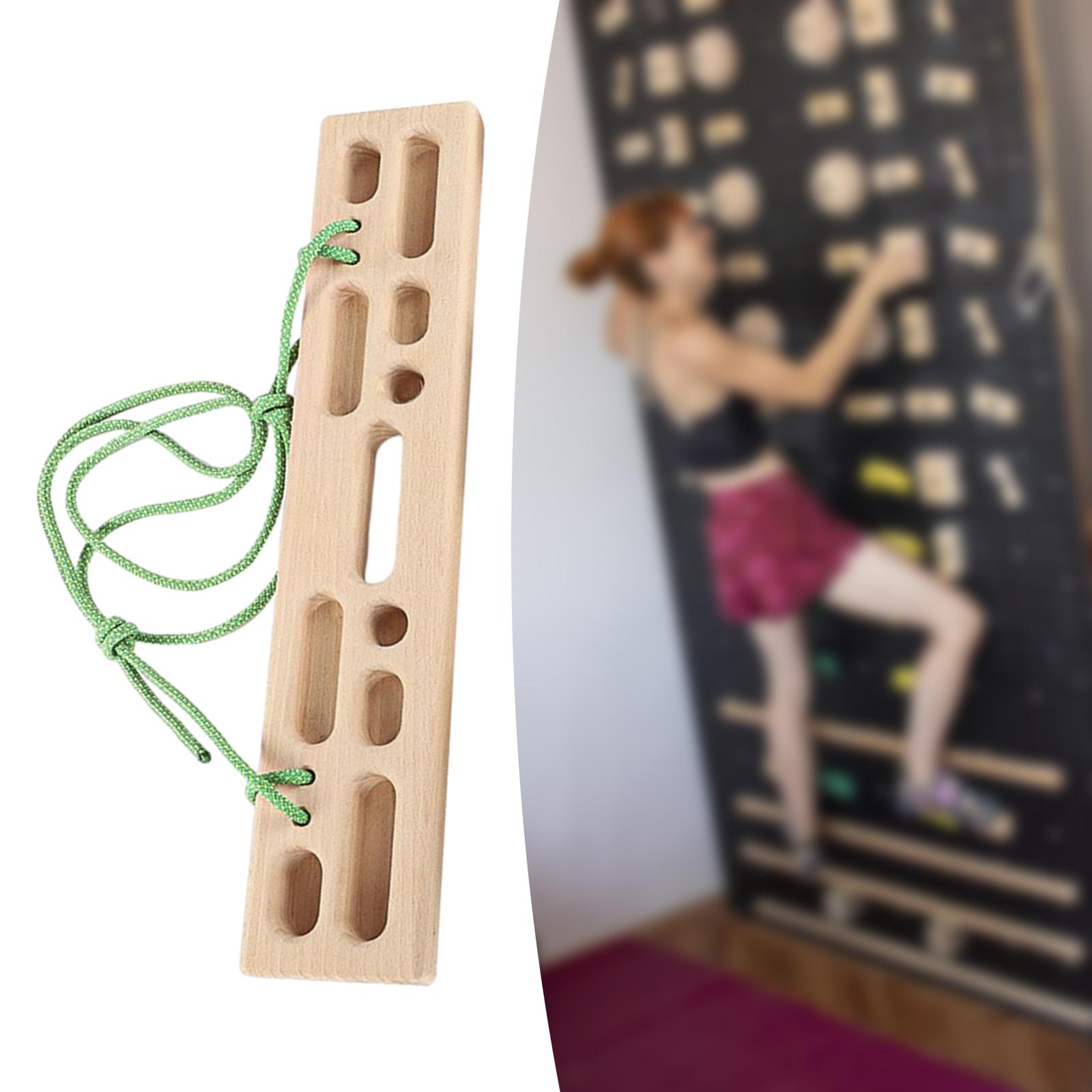 Baoblaze Climbing Hangboard Fingerboard Wooden Hang Board for Outdoor