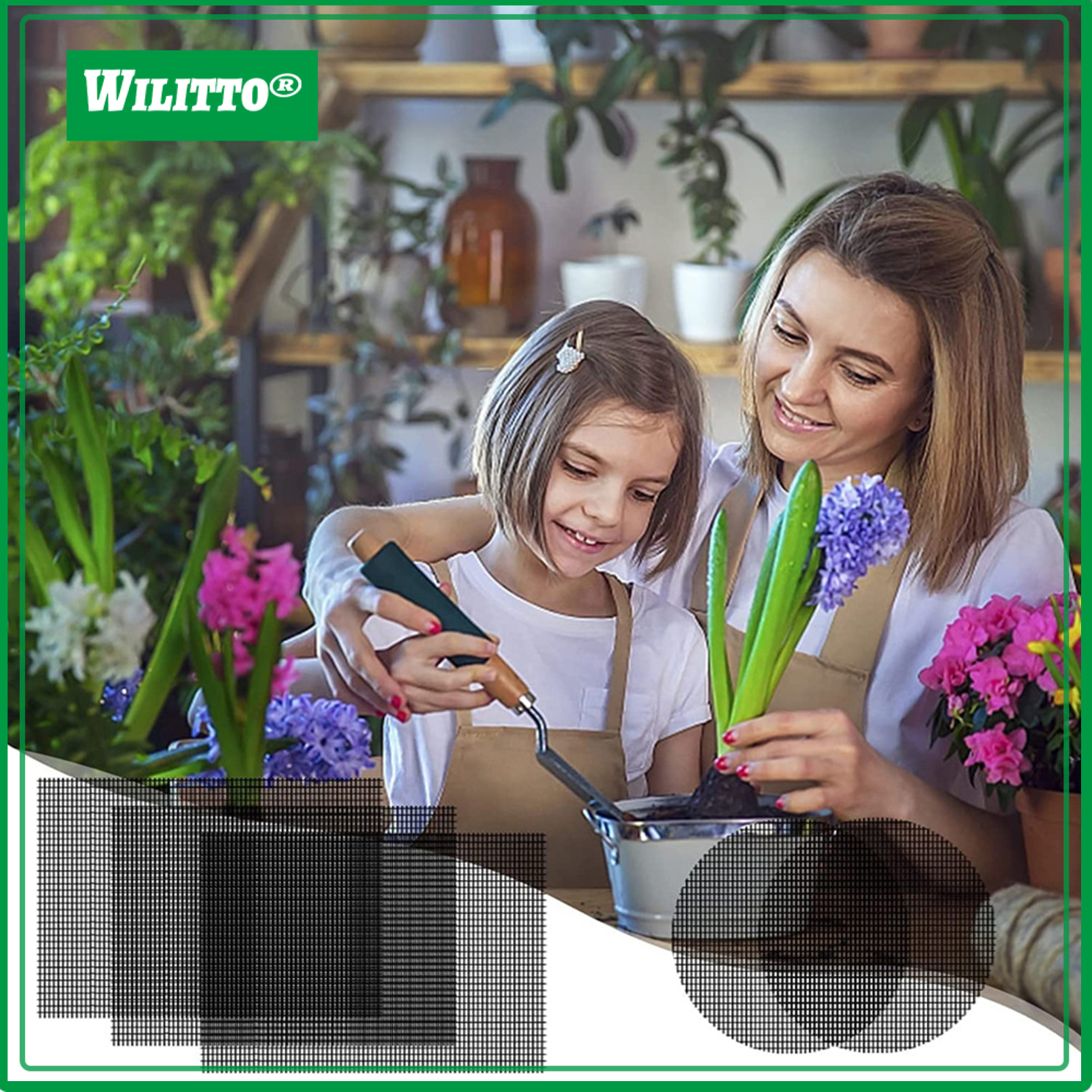 5Pcs Net Mat Easy to Cut Good Air Permeability Glass Fiber 20x30cm Flower Pot Bottom Hole Draining Mesh Pad for Balcony ราคา 58 บาท*ส่งฟรี