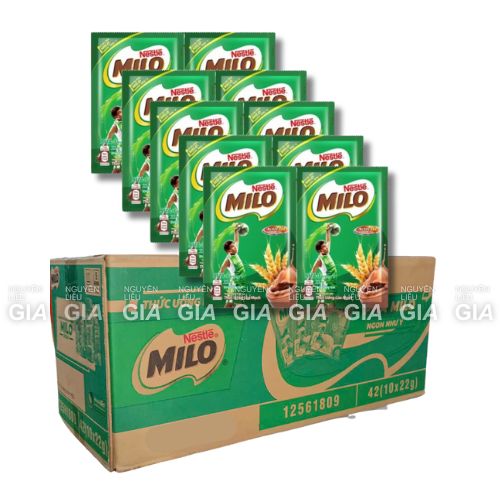 [THÙNG 42 DÂY] Milo bột gói 3 trong 1 (dây 10 gói) 9.240g