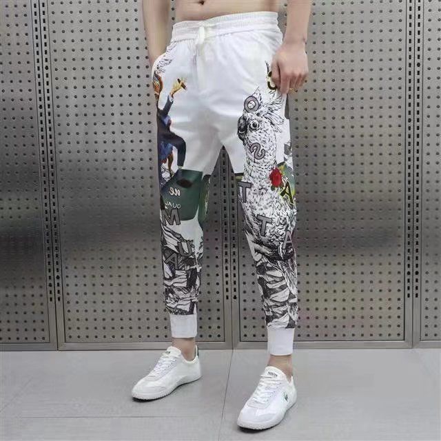 Mikejie2024 mùa xuân và mùa thu nhỏ mới Quần Tất Nam xu hướng lỏng lẻo và linh hoạt Phong cách Trung Quốc quần thể thao thường ngày cá tính quần harem