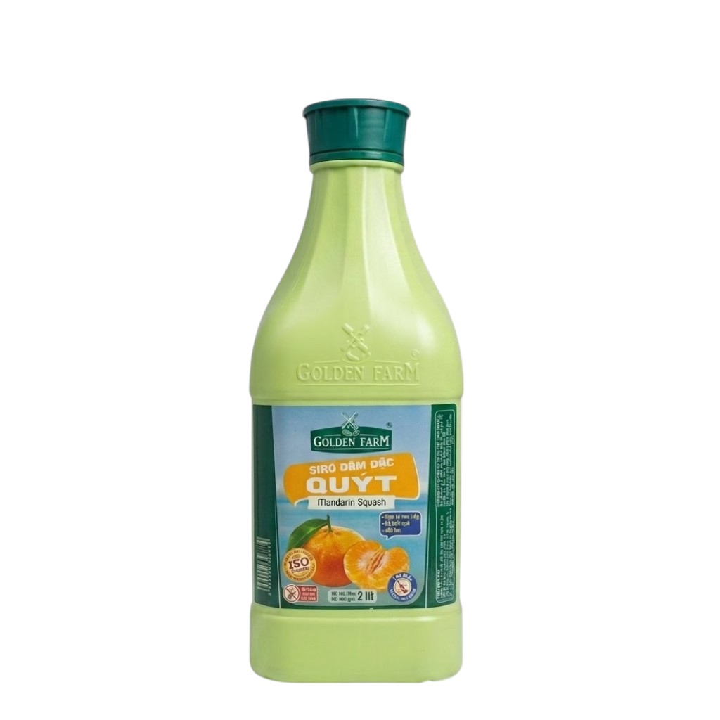 Siro Golden Farm Đậm Đặc can 2L - QUÝT