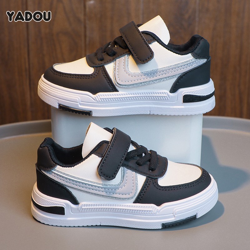 YADOU Children s sneakers, boys shoes, white shoes, student sneakers